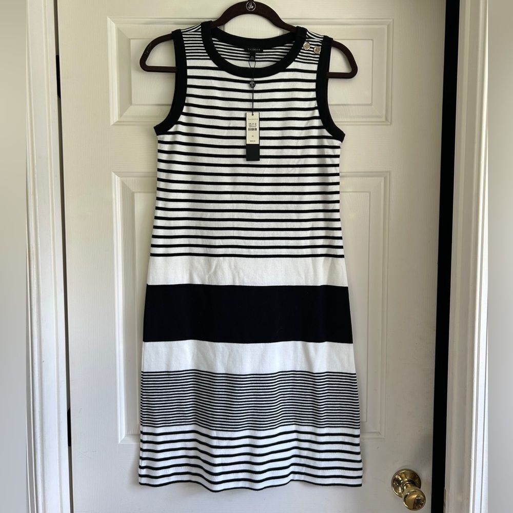 NWT Talbots Black and White Sleeveless Dress
